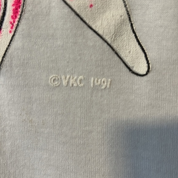 Vintage 90s Floral Graphic Tee XL Single Stitch 1991 VKC Made in USA - Picture 4 of 5